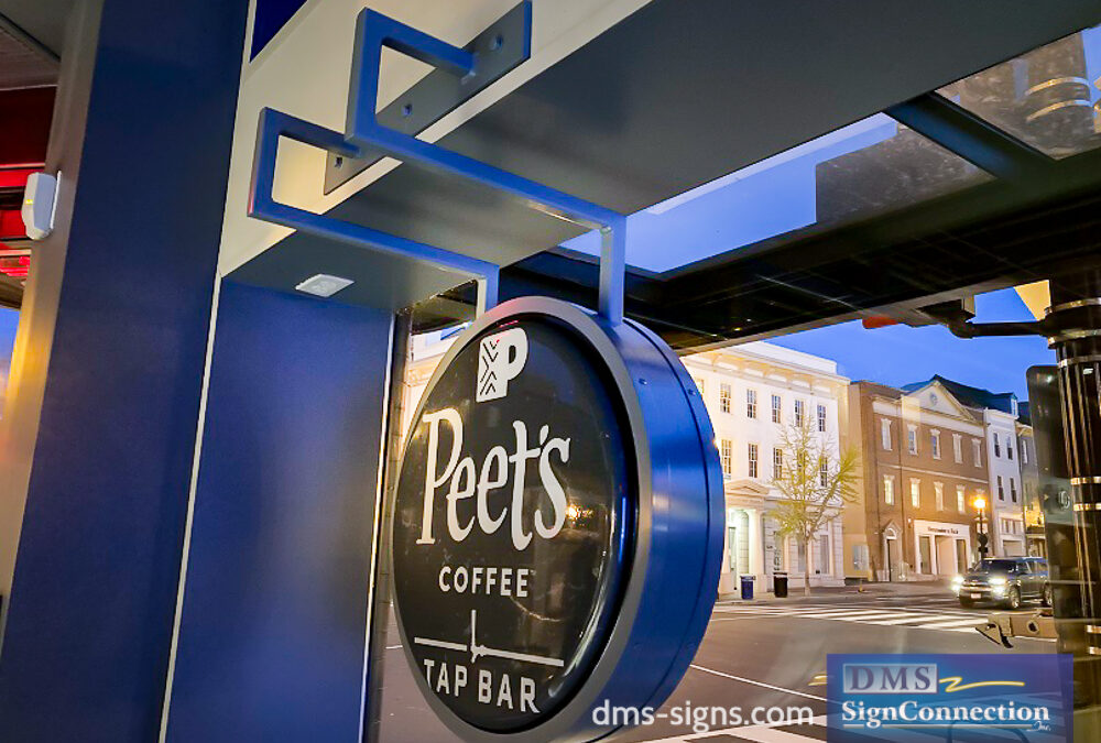 Window Sign For Peet’s Coffee In Georgetown